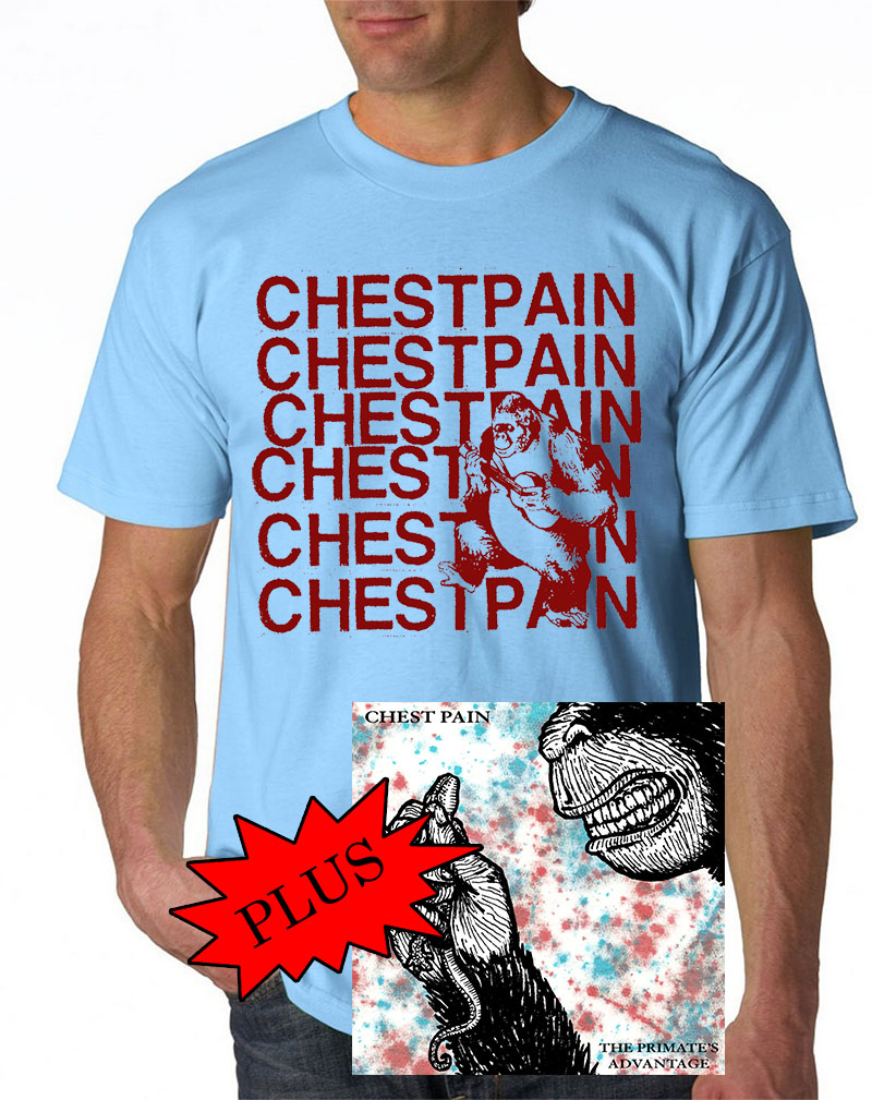 Chest Pain - The Primate's Advantage 7" + Large Shirt Chest Pain - The Primate's Advantage 7" + Large Shirt
