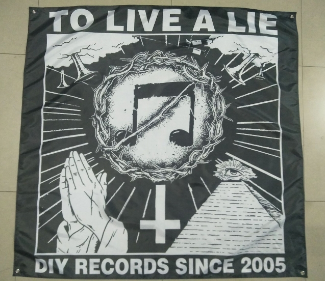 To Live A Lie - Godlines 48"x48" banner To Live A Lie - Godlines 48"x48" banner
