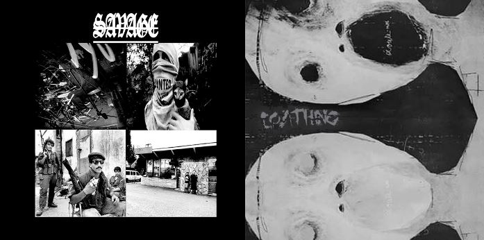 Savage / Loathing - split 7" (black vinyl) - Click Image to Close