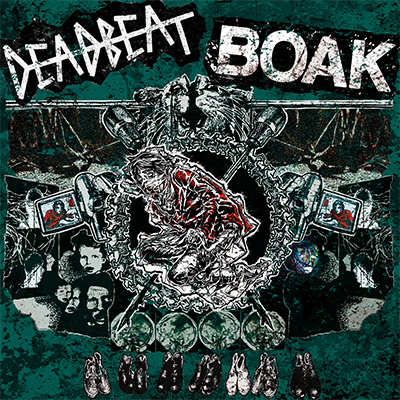 Deadbeat / Boak - split 7" (white vinyl) - Click Image to Close