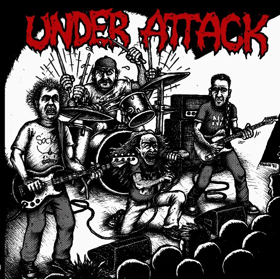 Under Attack - s/t 7" (red vinyl) - Click Image to Close