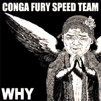 (image for) Conga Fury / Shitstorm - split 7" - glow in the dark vinyl
