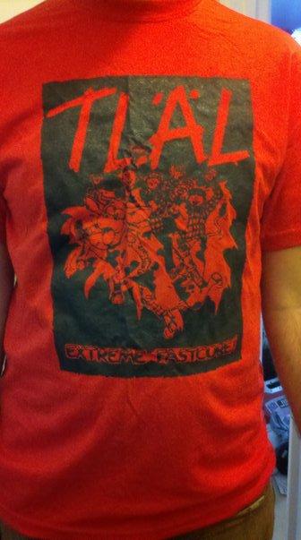TLAL Extreme Fastcore Shirt - Red w/ Black Ink Small - Click Image to Close