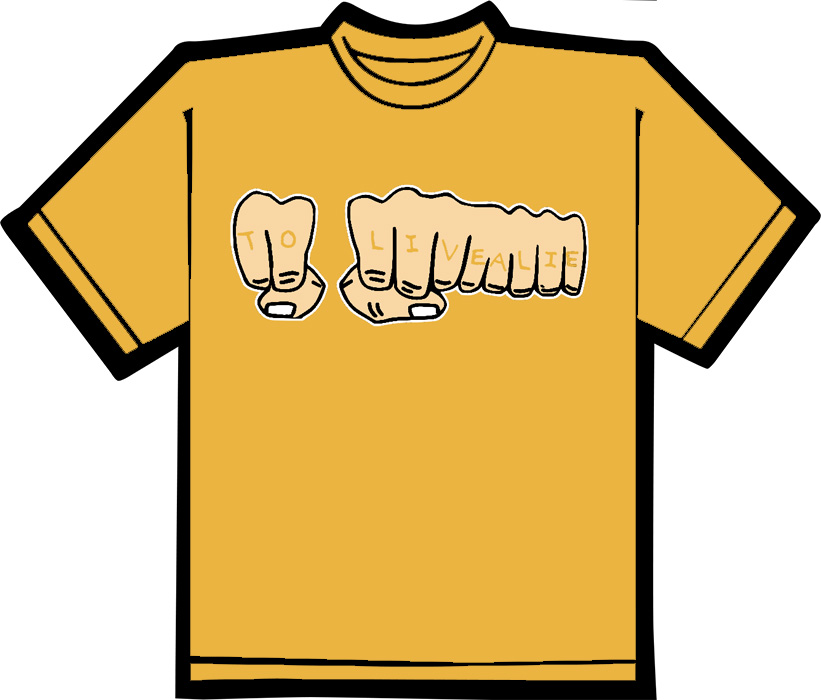 To Live A Lie - Knuckles Shirt Adult Medium Gold