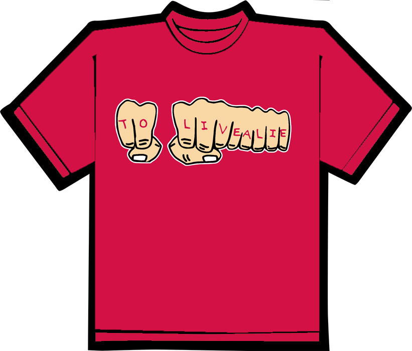 To Live A Lie - Knuckles Shirt Adult Medium Red