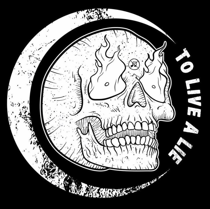 To Live A Lie - Skull Moon sticker